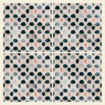 Fliesenaufkleber Terrazzo Wabe – Musteransicht an der Wand